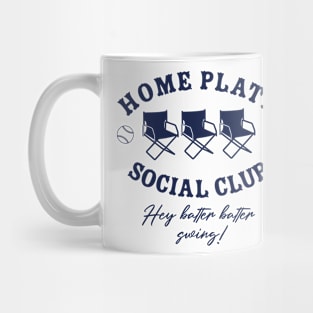 Home Plate Social Club, Midday, Softball Mom, Softball Dad, Softball Game Day, Softball Grandma, Softball Family Mug